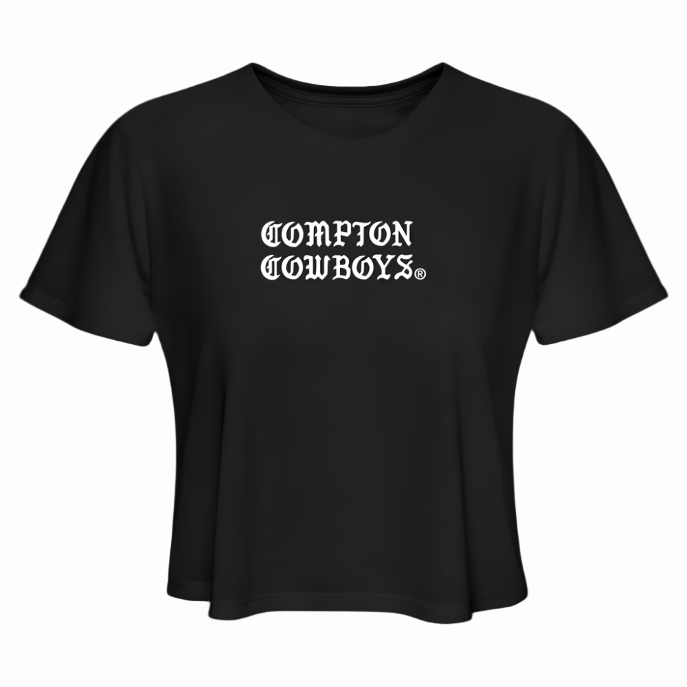 Compton Cowboys Women's Cropped T-Shirt - black
